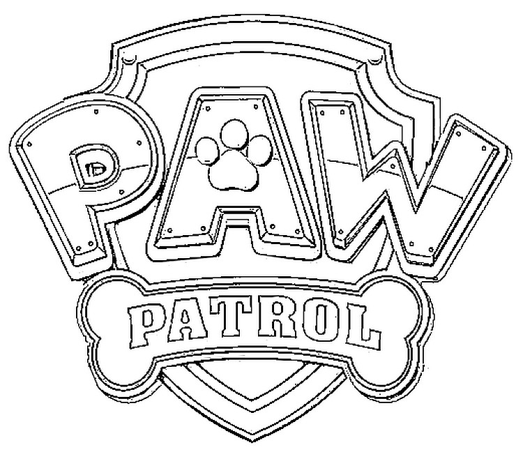 Kolorowanka online: Kolorowanka duże logo Psi Patrol
